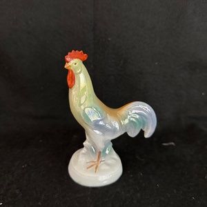 Antique, Foreign porcelain, Lusterware Rooster